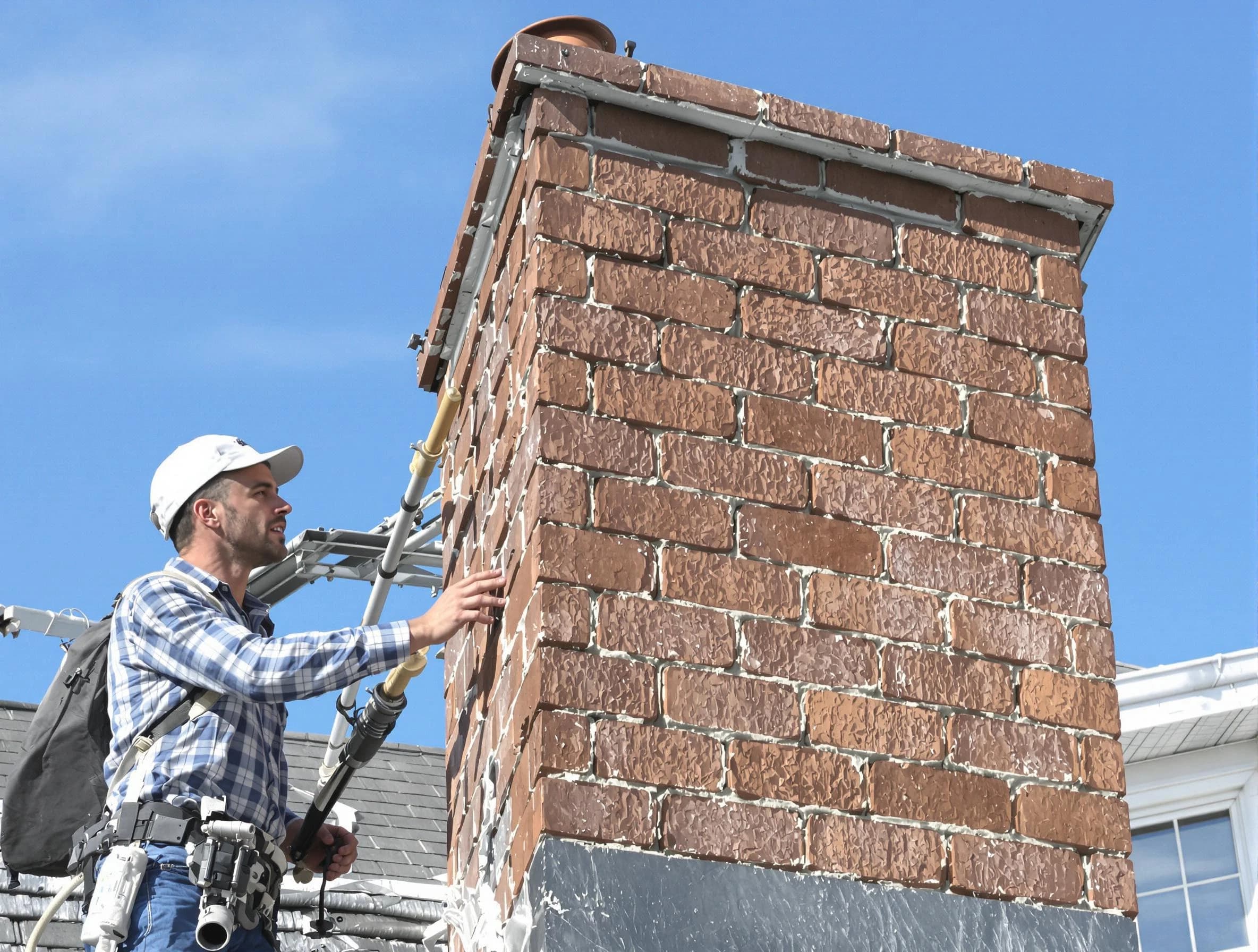 Brickwork for a chimney rebuild by Somerville Chimney Sweep in Somerville, MA