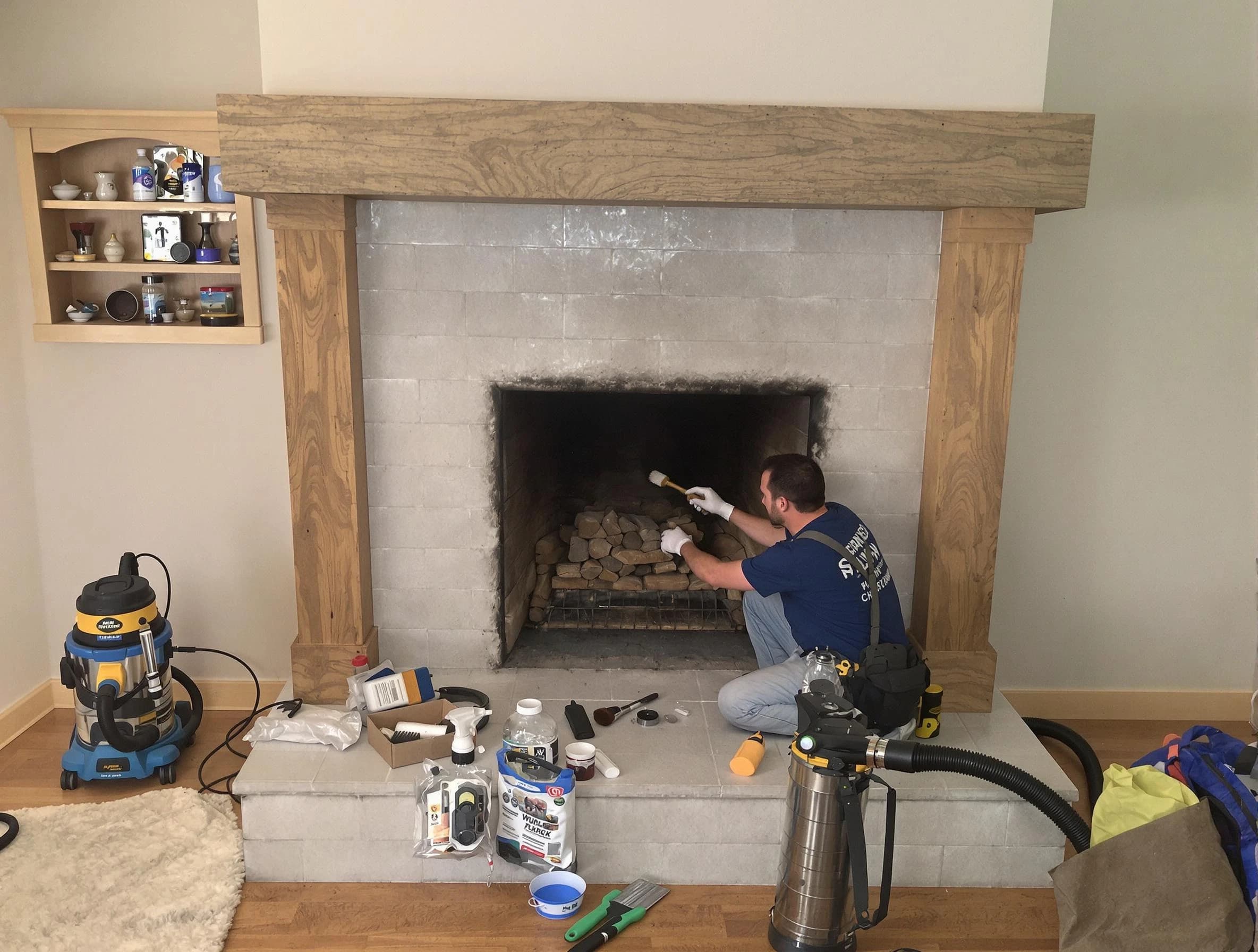 Detailed creosote removal process by Somerville Chimney Sweep in Somerville, MA