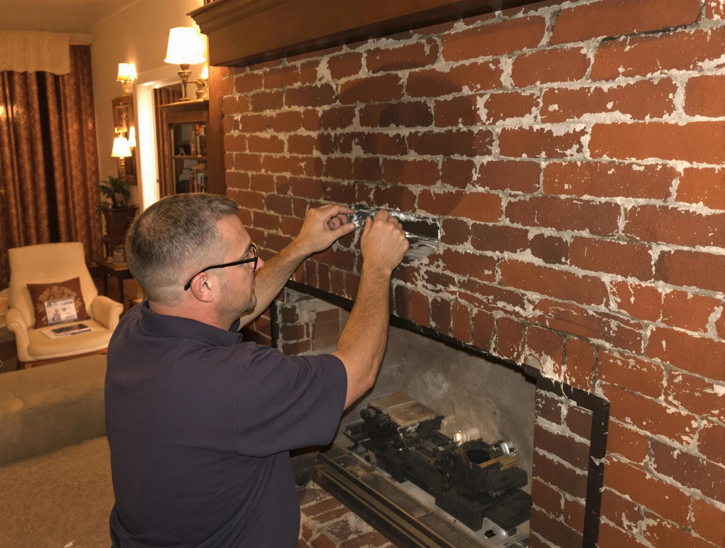 Somerville Chimney Sweep expert fixing a fireplace in Somerville, MA
