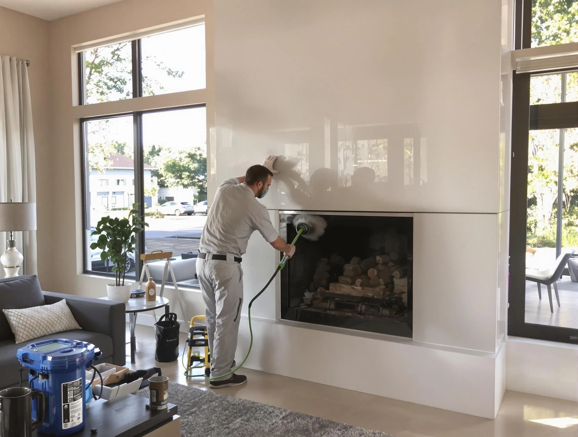 Somerville Chimney Sweep performing thorough soot removal in Somerville, MA