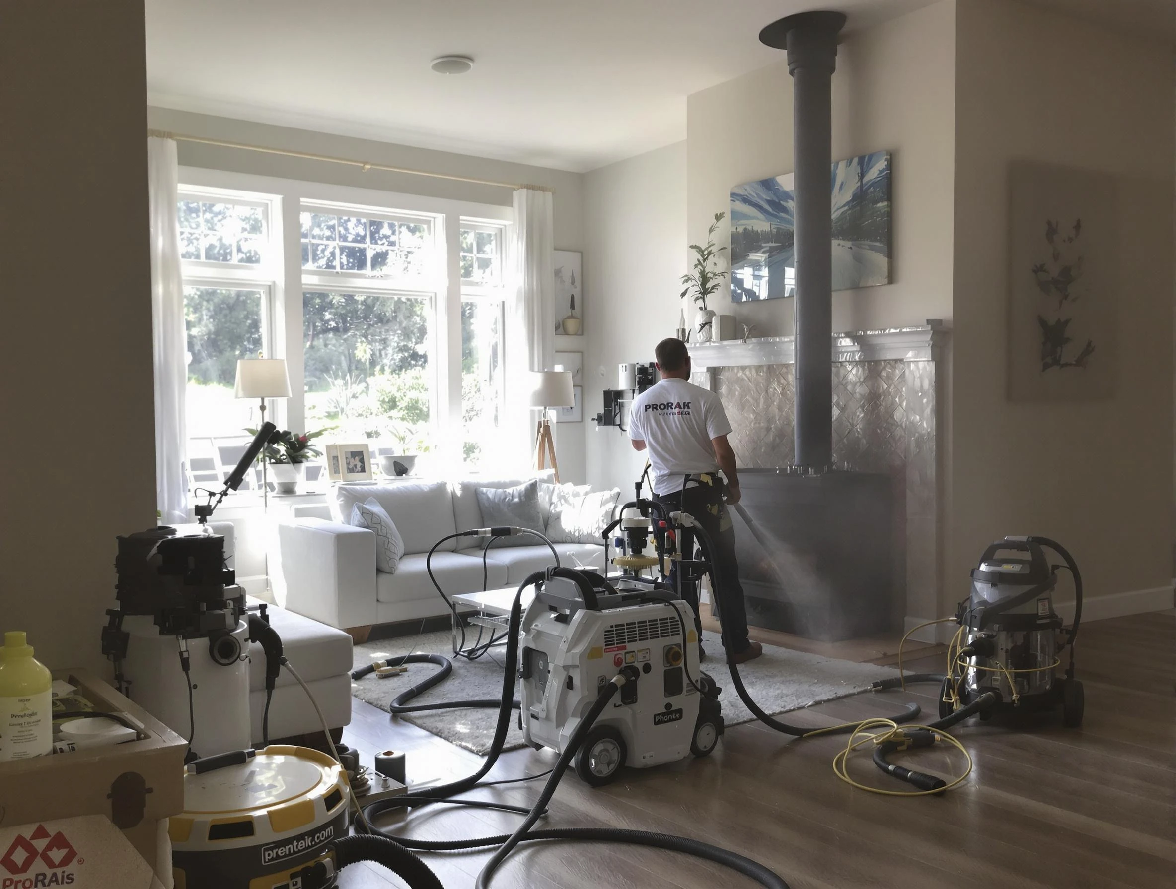 Soot removal service by Somerville Chimney Sweep for a fireplace in Somerville, MA